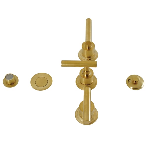 ThreeHandle Bidet Faucet, Brushed Brass
